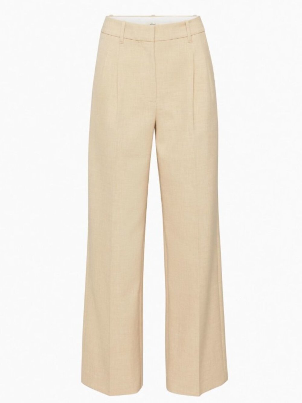 Aritzia Wilford Effortless Pants in Heather Oat Beige NWT